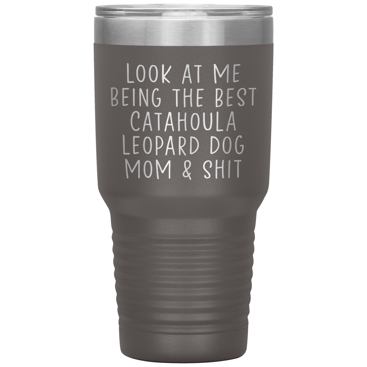 Catahoula Leopard Dog Mom Tumbler, Funny Travel Coffee Mug, Birthday Gifts for Men and Women