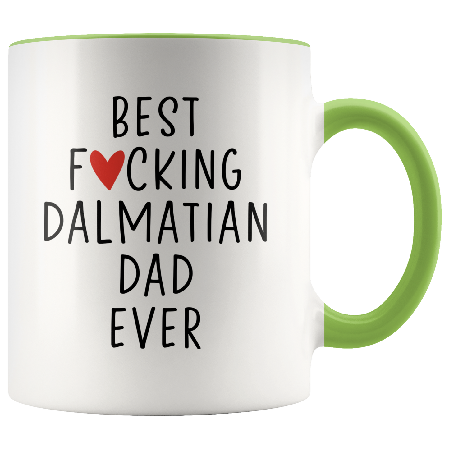 Dalmatian Dad Gifts, Coffee Mug, Two Tone Accent Cup, Birthday Gift for Men and Women