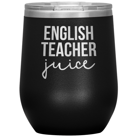 English Teacher Wine Tumbler, English Teacher Gifts, Travel Wine Cup, Birthday Gifts for Men and Women