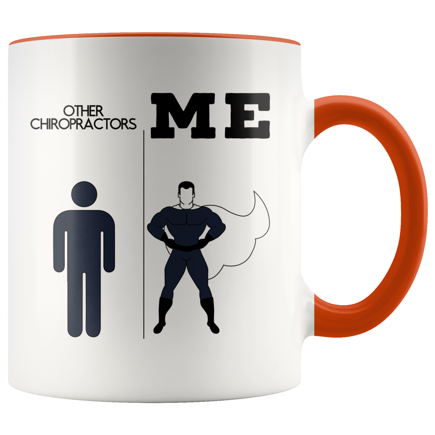 Chiropractor Gifts, Coffee Mug, Two Tone Accent Cup, Birthday Gift for Men and Women