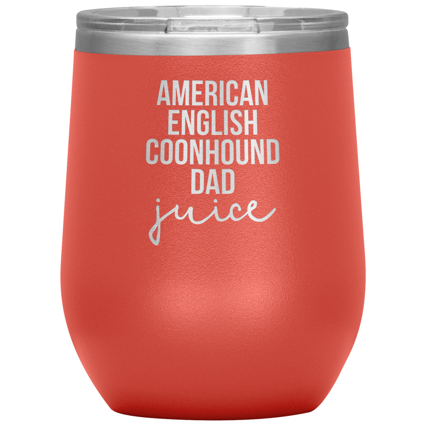 American English Coonhound Dad Wine Tumbler, Funny Travel Wine Cup, Birthday Gifts for Men and Women