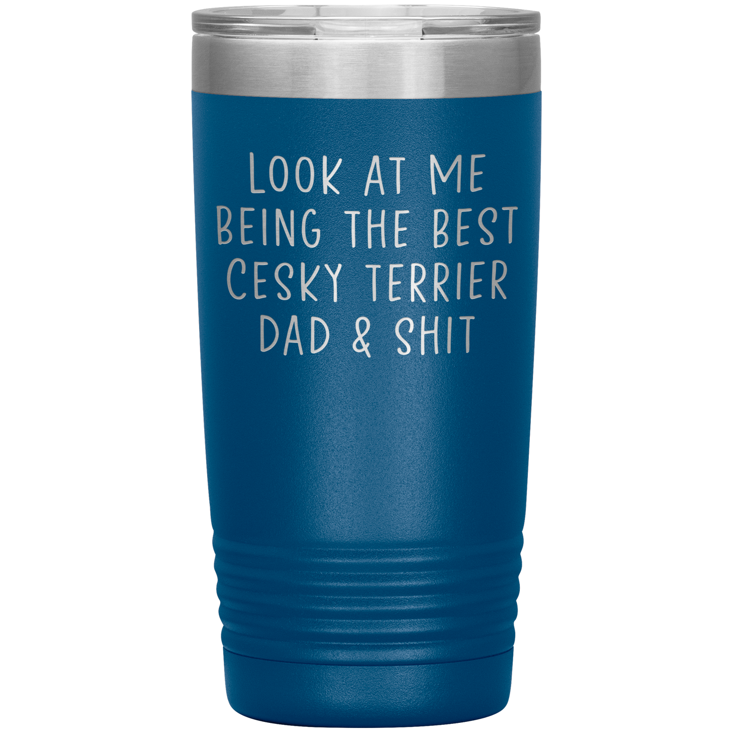 Cesky Terrier Dad Tumbler, Funny Travel Coffee Mug, Birthday Gifts for Men and Women