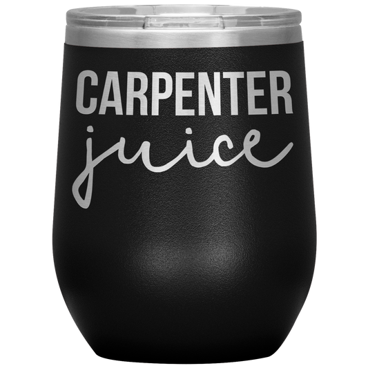 Carpenter Wine Tumbler, Carpenter Gifts, Travel Wine Cup, Birthday Gifts for Men and Women