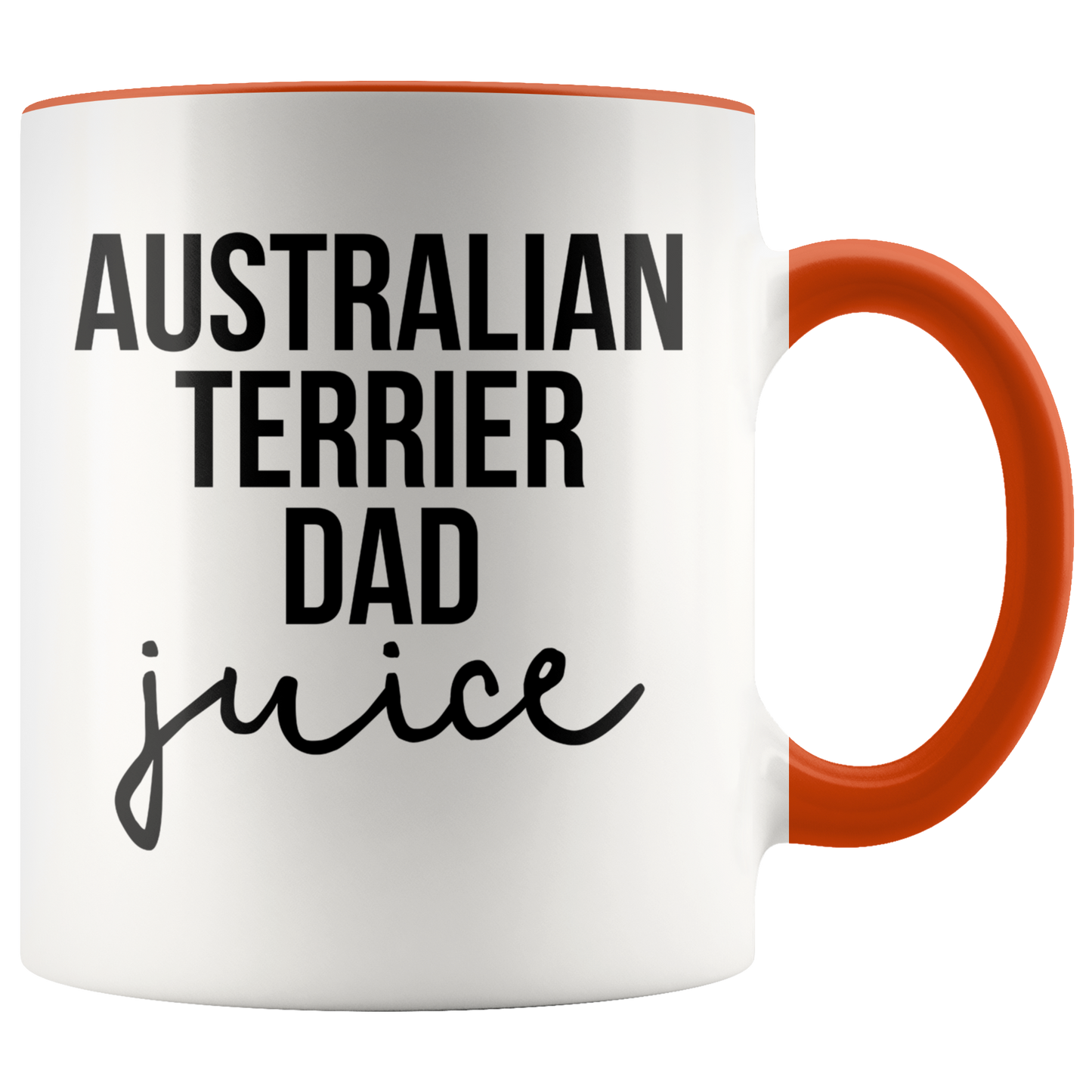 Australian Terrier Dad Gifts, Coffee Mug, Two Tone Accent Cup, Birthday Gift for Men and Women