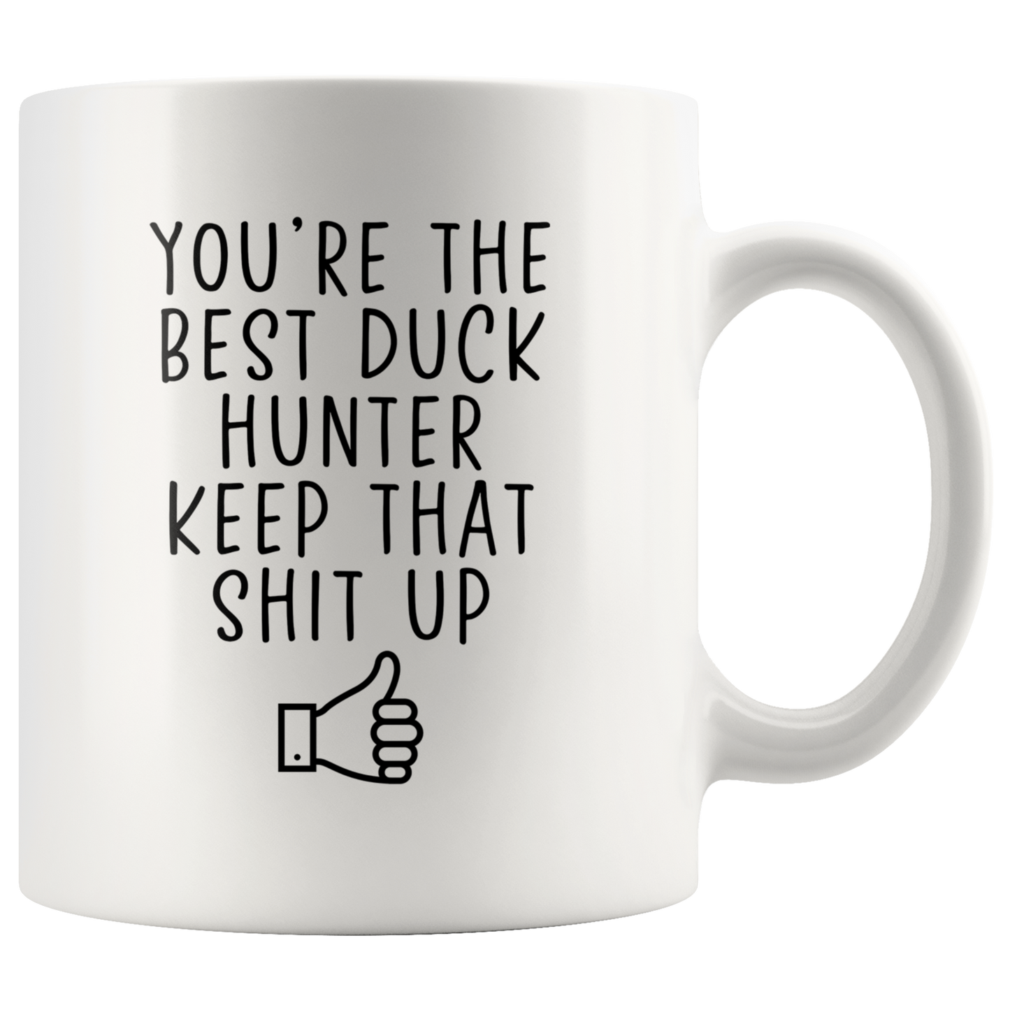 Duck Hunter Gifts, Coffee Mug, Two Tone Accent Cup, Birthday Gift for Men and Women