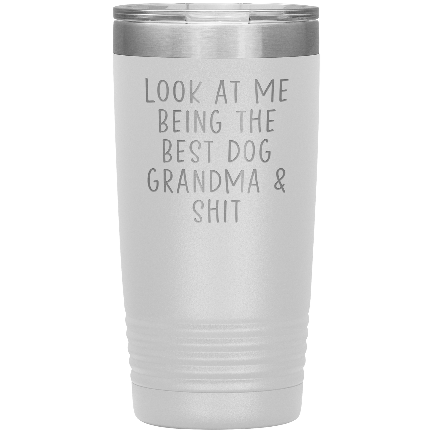 Chien Grandma Tumbler, Cadeaux de grand-mère de chien, tasse de café de grand-mère de chien, cadeaux d’anniversaire pour des hommes et des femmes