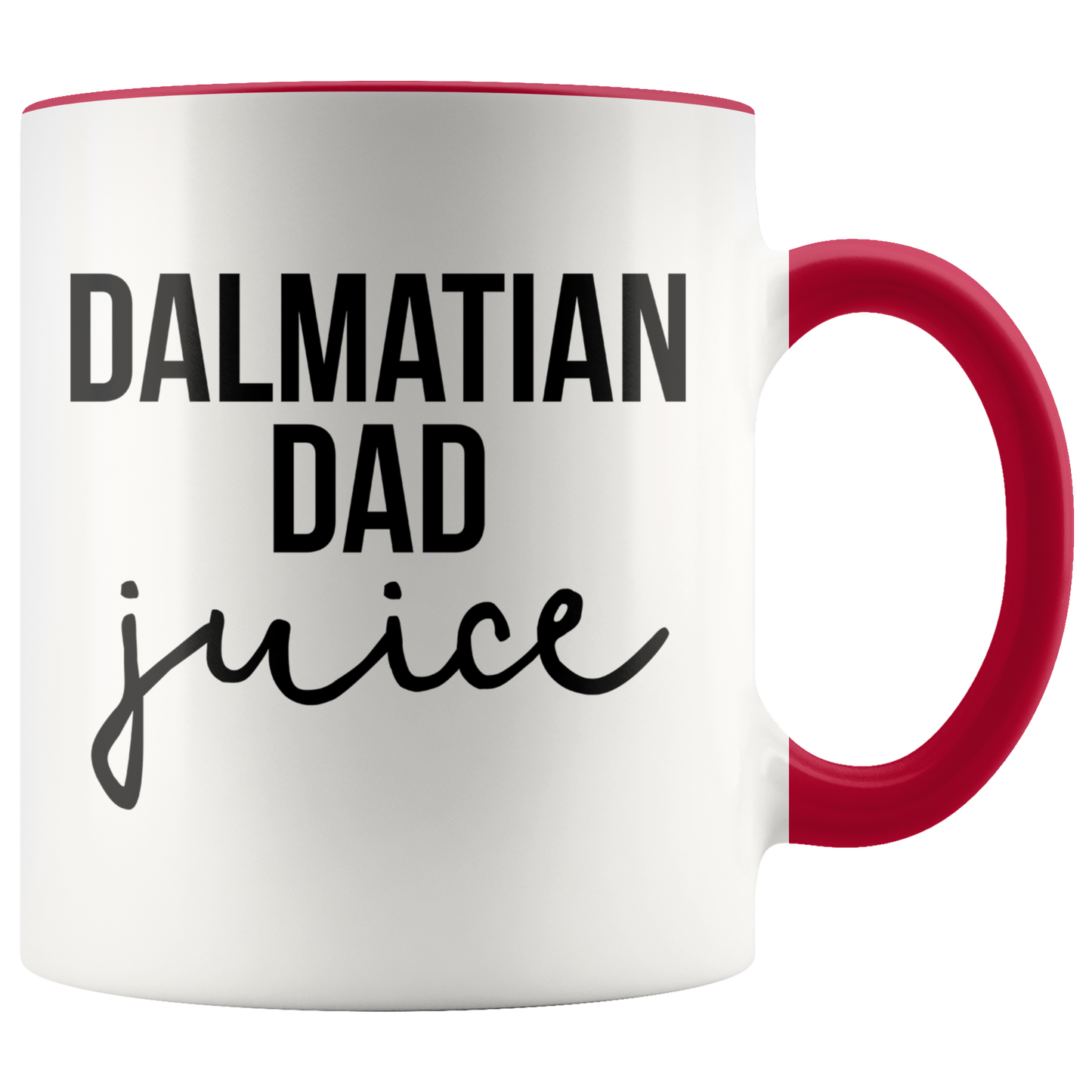 Dalmatian Dad Gifts, Coffee Mug, Two Tone Accent Cup, Birthday Gift for Men and Women