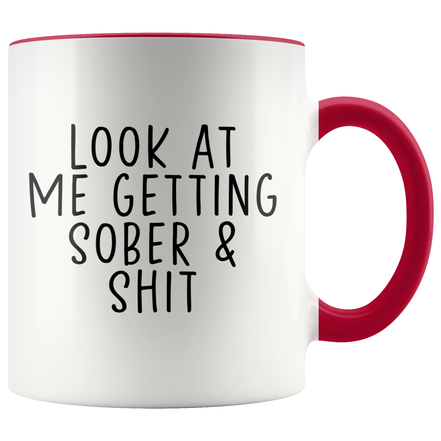 Sobriety Gifts, Coffee Mug, Two Tone Accent Cup, Birthday Gift for Men and Women