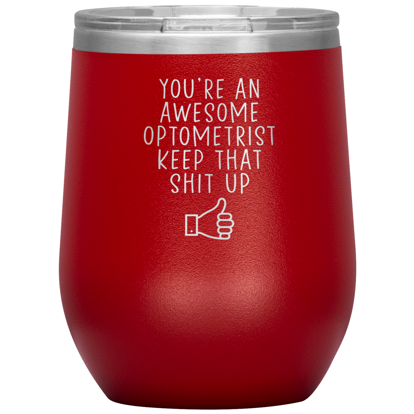 Optometrista Vaso de vino, Regalos de Optometrista, Copa de Vino de Viaje, Regalos de Cumpleaños para Hombres y Mujeres