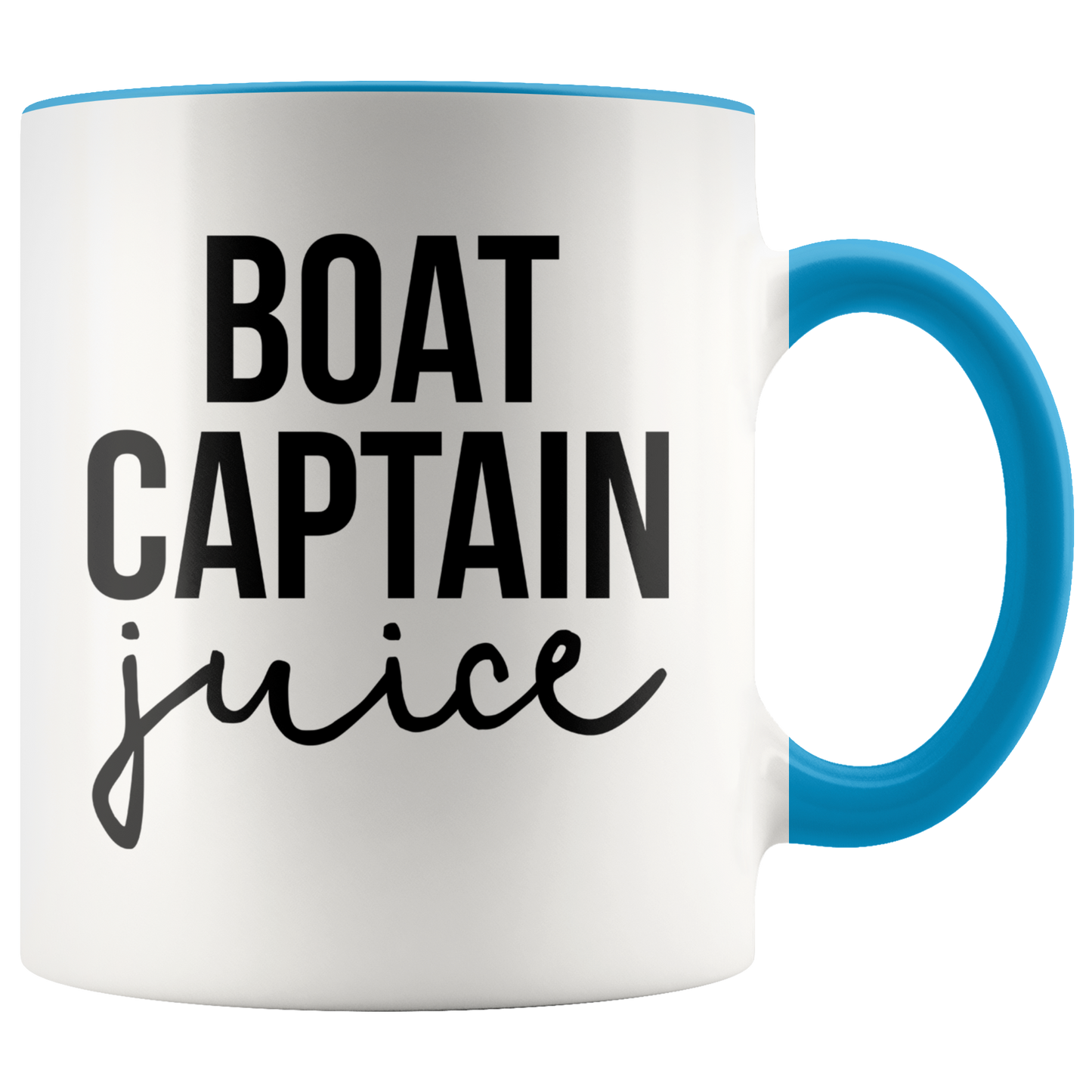 Boat Captain Gifts, Coffee Mug, Two Tone Accent Cup, Birthday Gift for Men and Women