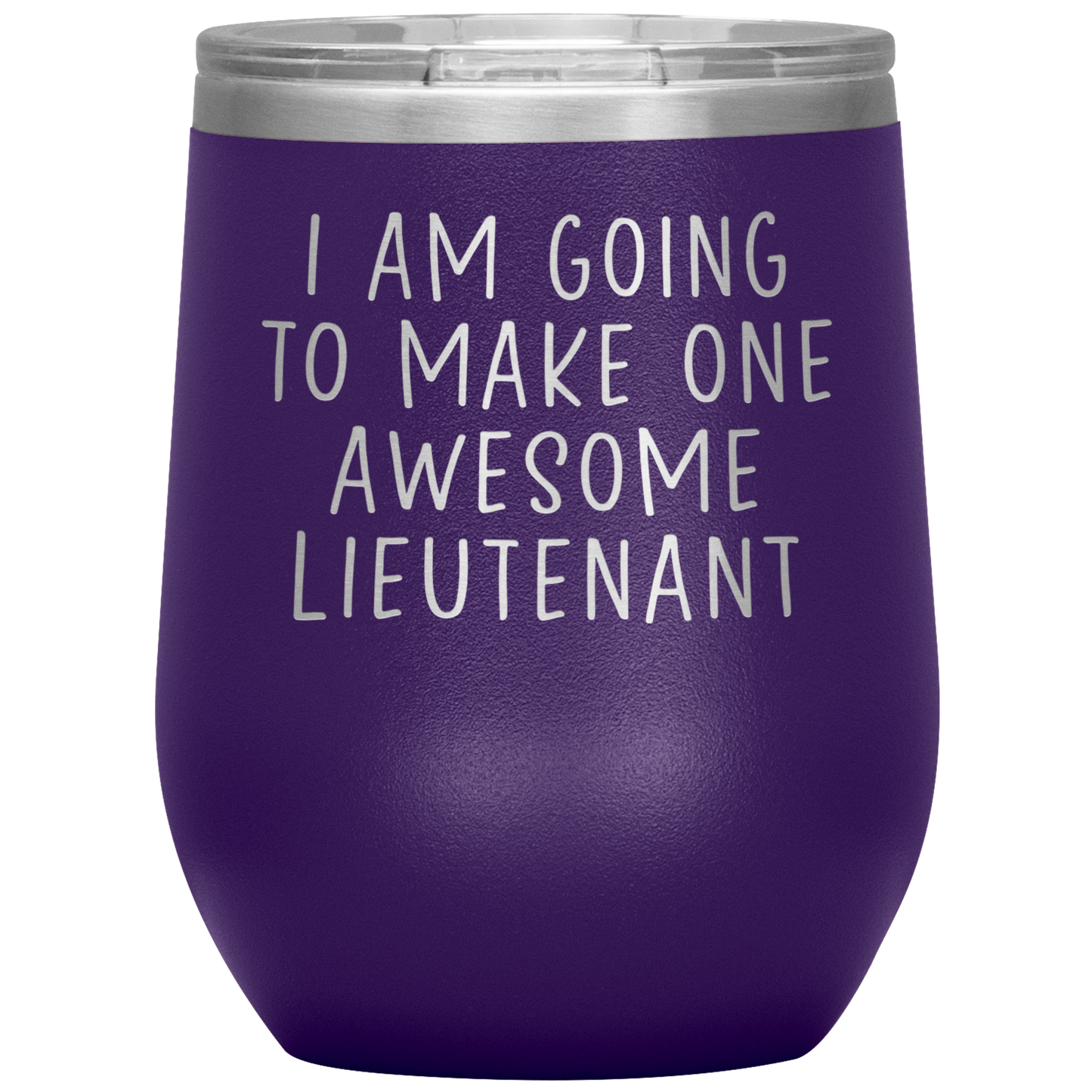 Lieutenant Wine Tumbler, Lieutenant Gifts, Travel Wine Cup, Birthday Gifts for Men and Women