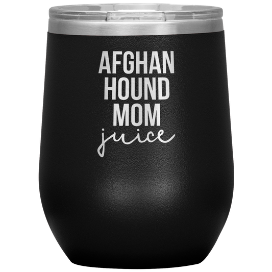 Afghan Hound Mom Wine Tumbler, Funny Travel Wine Cup, Birthday Gifts for Men and Women