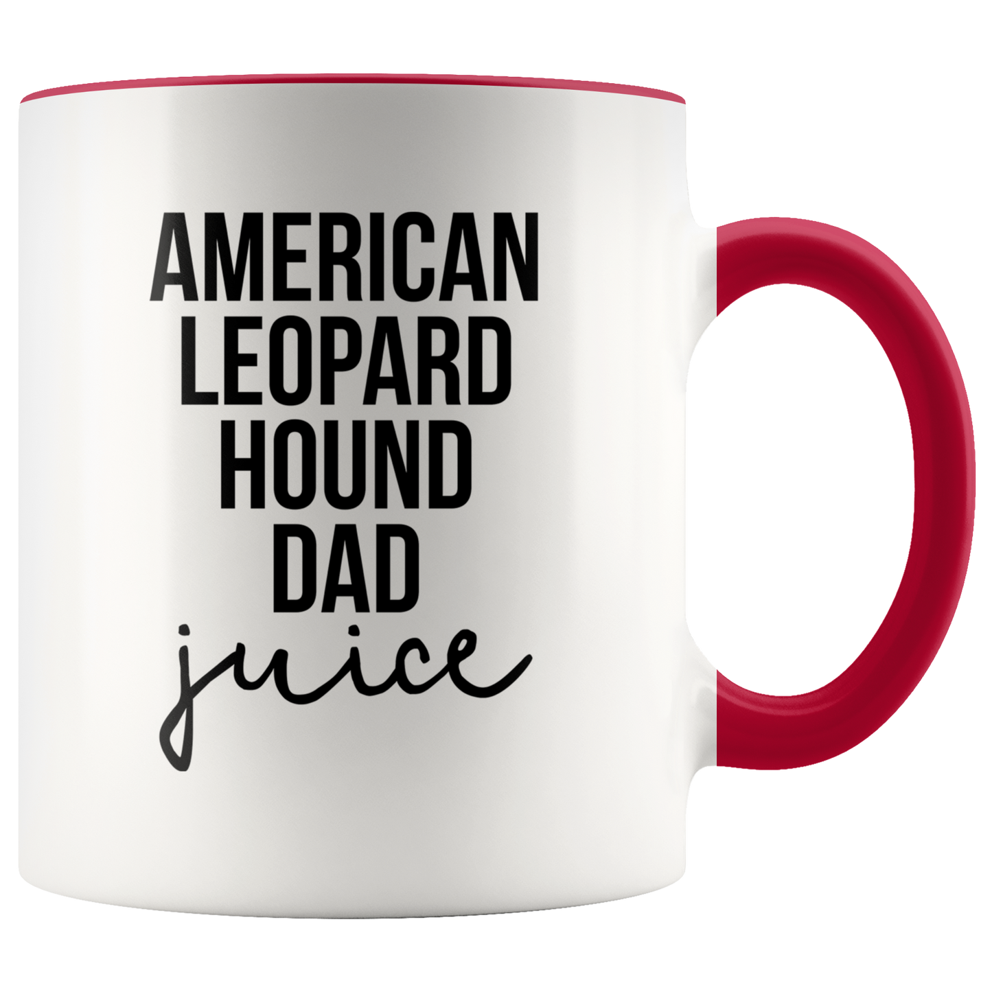 American Leopard Hound Dad Gifts, Coffee Mug, Two Tone Accent Cup, Birthday Gift for Men and Women