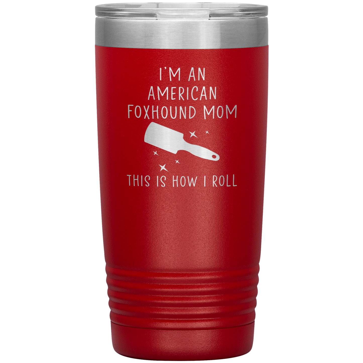 American Foxhound Mom Tumbler, Funny Travel Coffee Mug, Birthday Gifts for Men and Women