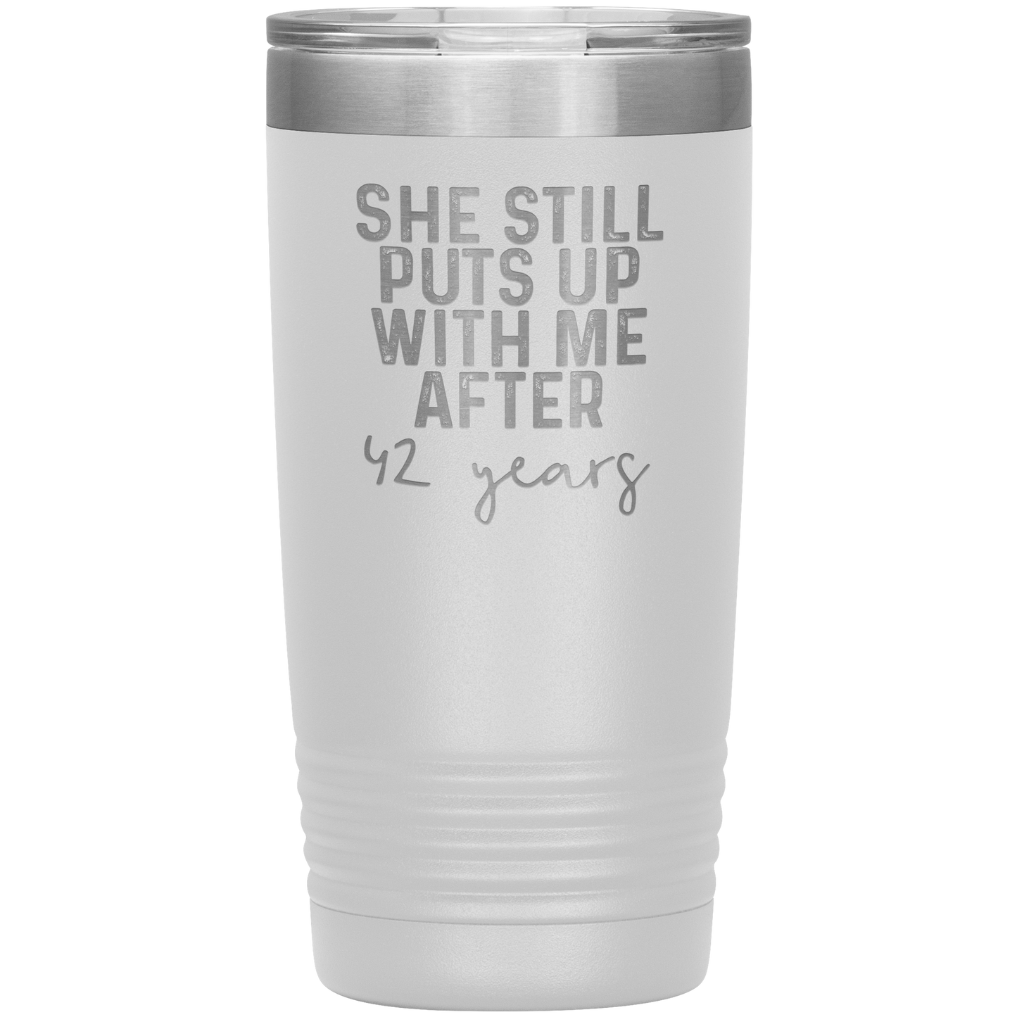 42nd Anniversary Gifts for Husband and Wife, Coffee Mug, Tumbler, Birthday Gifts for Men and Women