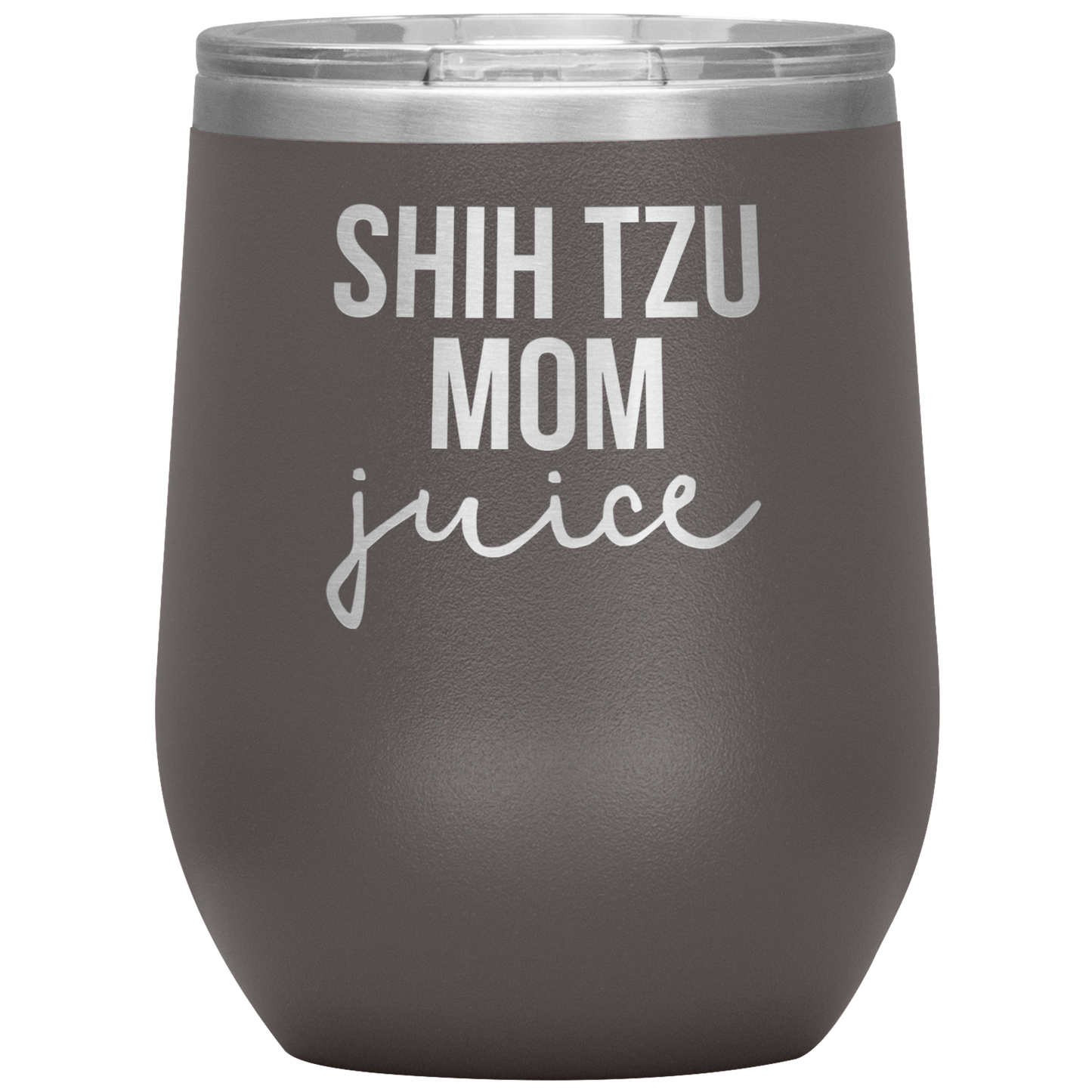 Shih Tzu Mom Wine Tumbler, Shih Tzu Mom Gifts, Travel Wine Cup, Birthday Gifts for Men and Women