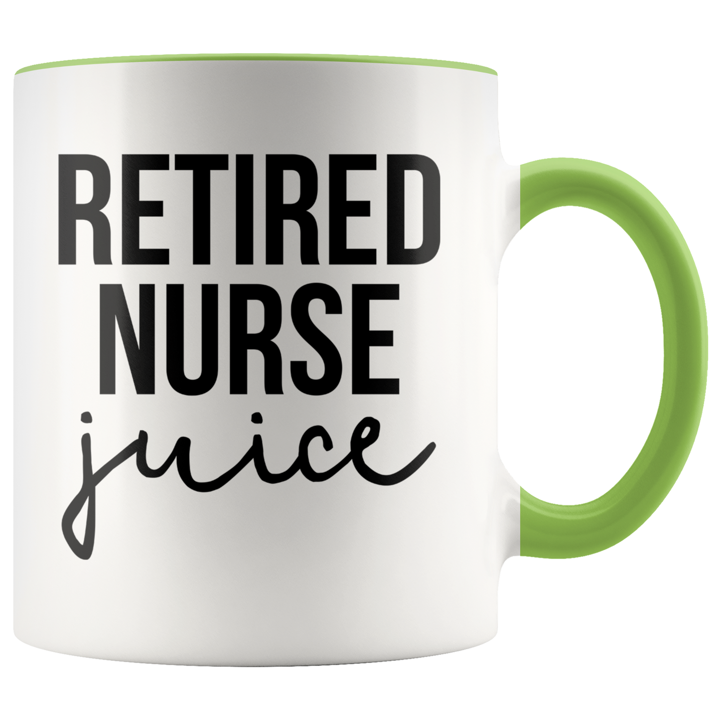 Retired Nurse Retirement Gifts, Coffee Mug, Two Tone Accent Cup, Birthday Gift for Men and Women