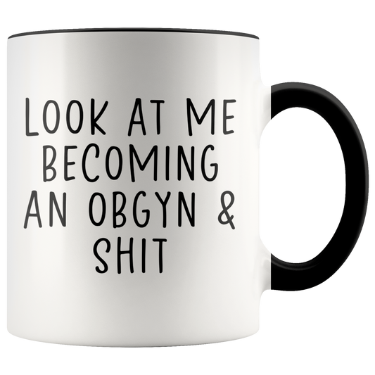 OBGYN Graduation Gifts, Coffee Mug, Two Tone Accent Cup, Birthday Gift for Men and Women