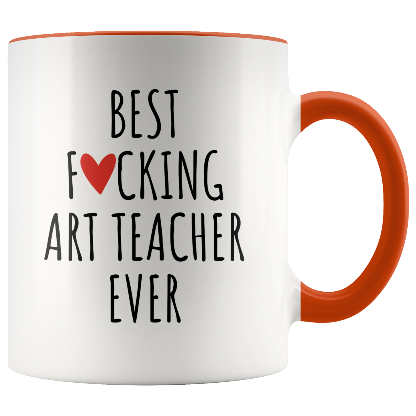 Art teacher Gifts, Coffee Mug, Two Tone Accent Cup, Birthday Gift for Men and Women