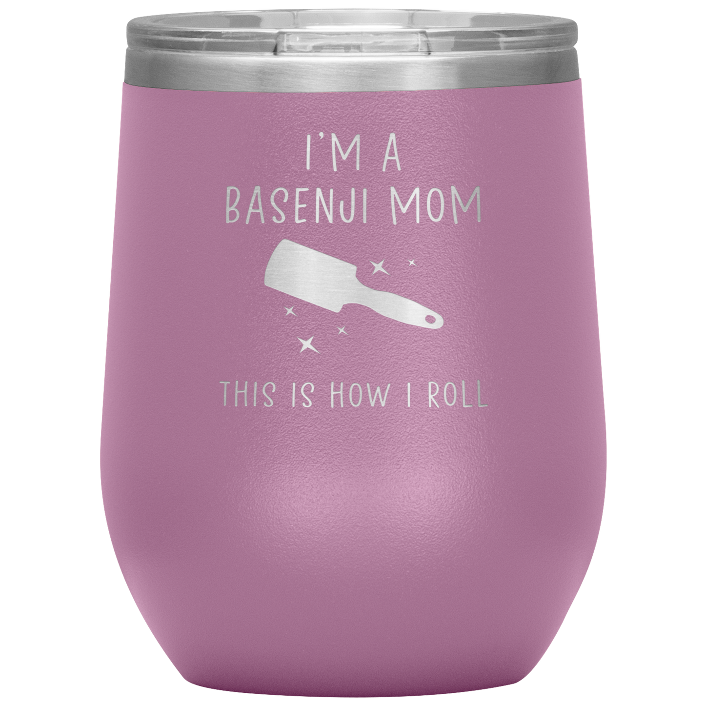 Basenji Mom Wine Tumbler, Funny Travel Wine Cup, Birthday Gifts for Men and Women