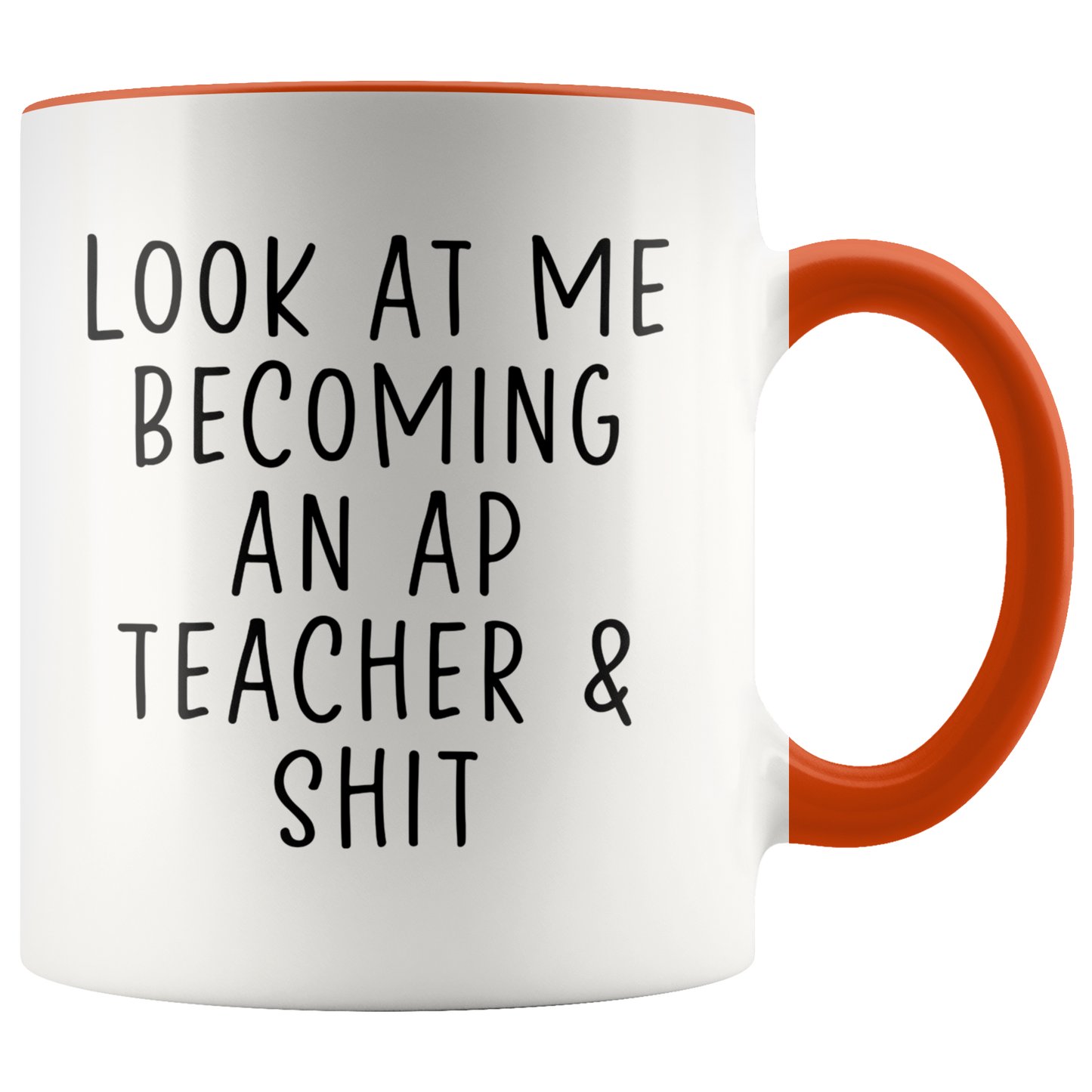 AP Teacher Gifts, Coffee Mug, Two Tone Accent Cup, Birthday Gift for Men and Women