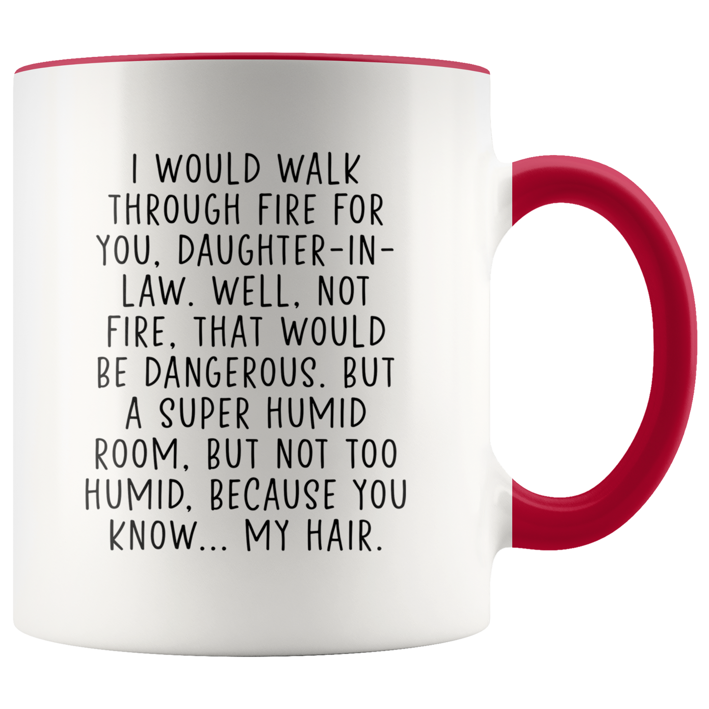 Daughter in Law Gifts, Coffee Mug, Two Tone Accent Cup, Birthday Gift for Men and Women