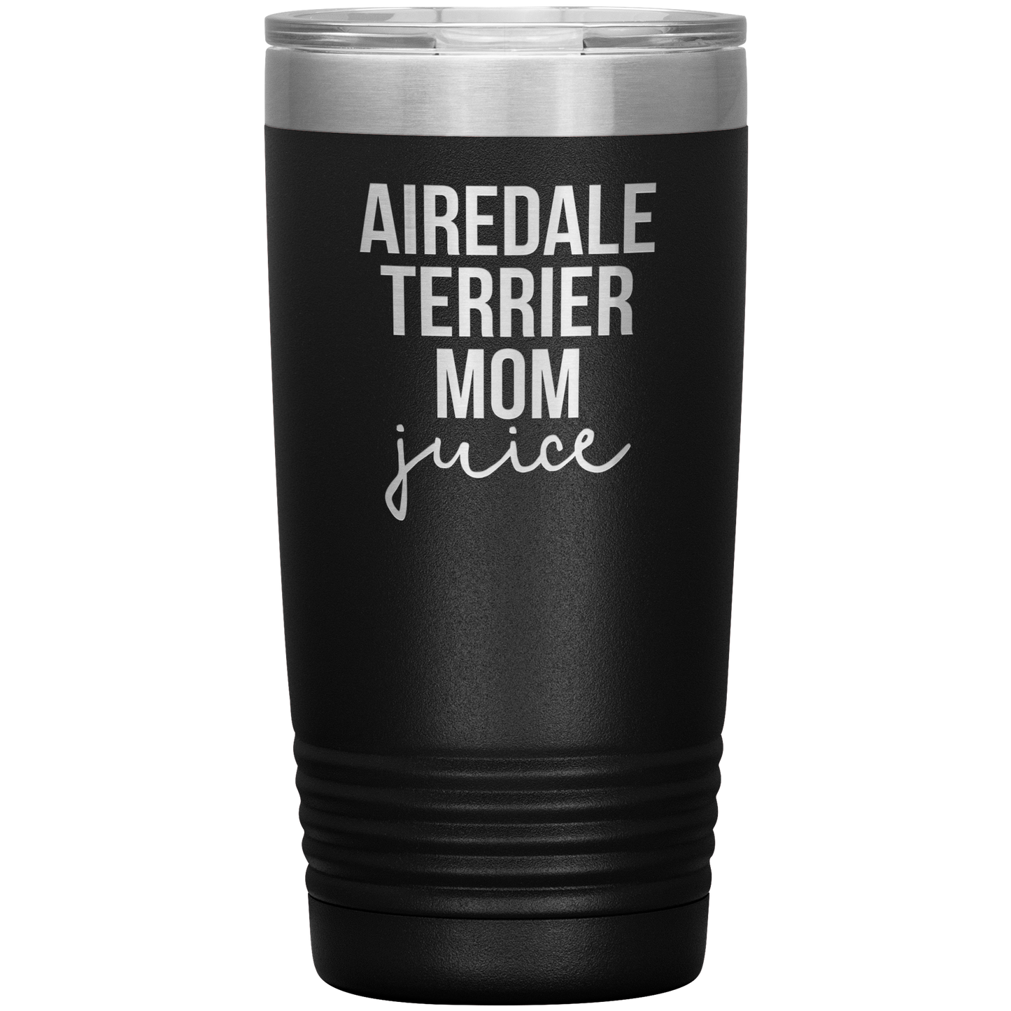 Airedale Terrier Mom Tumbler, Funny Travel Coffee Mug, Birthday Gifts for Men and Women