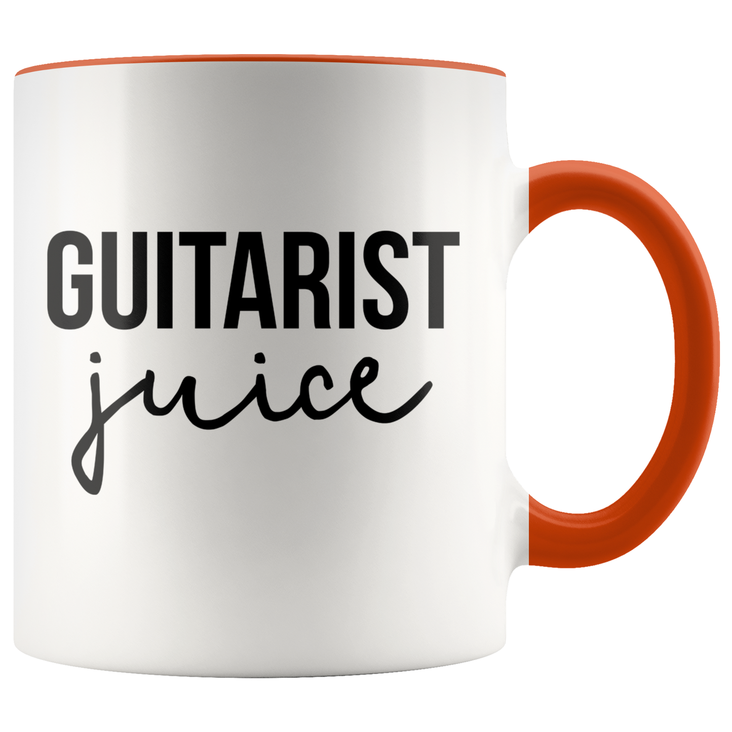 Guitarist Gifts, Coffee Mug, Two Tone Accent Cup, Birthday Gift for Men and Women