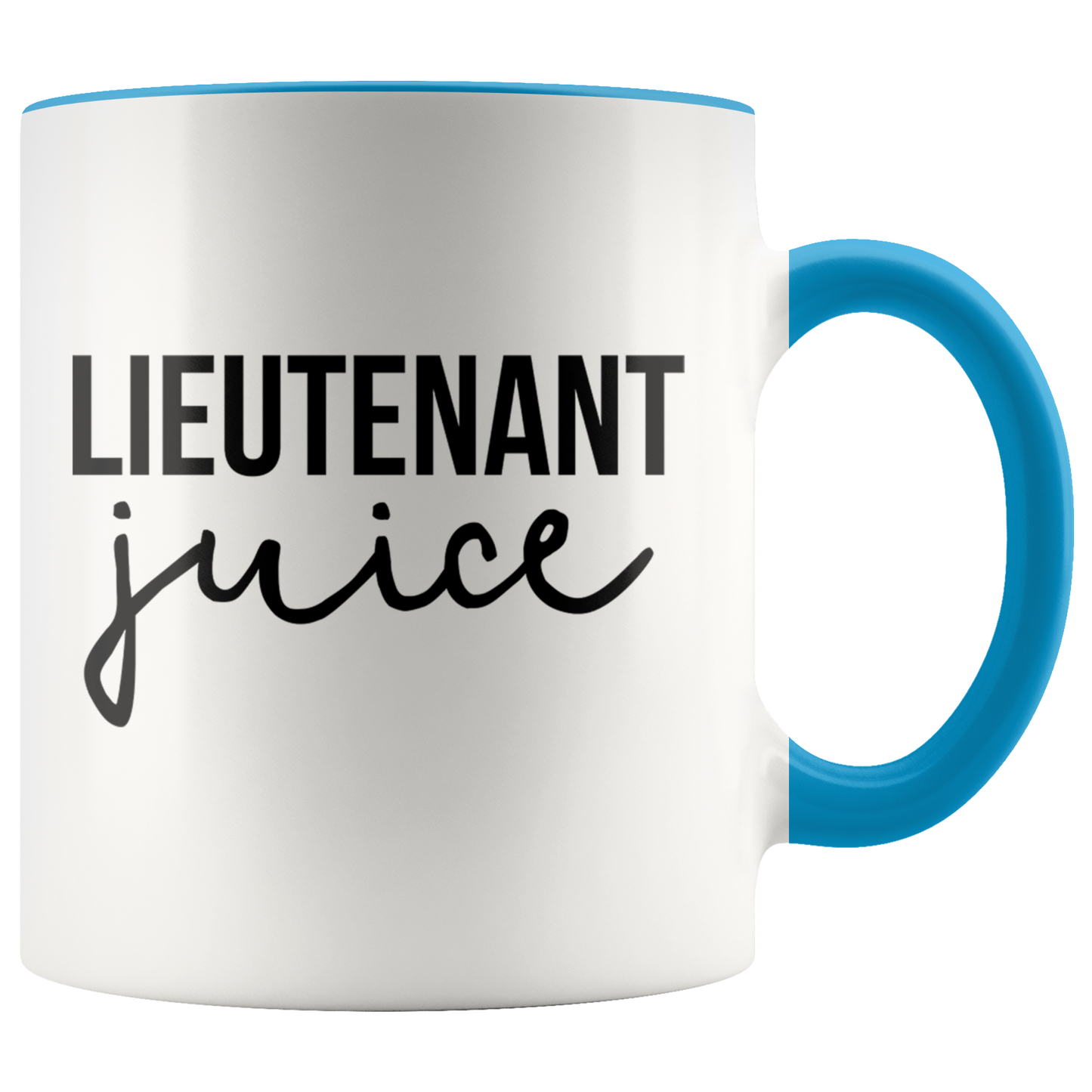 Lieutenant Gifts, Coffee Mug, Two Tone Accent Cup, Birthday Gift for Men and Women