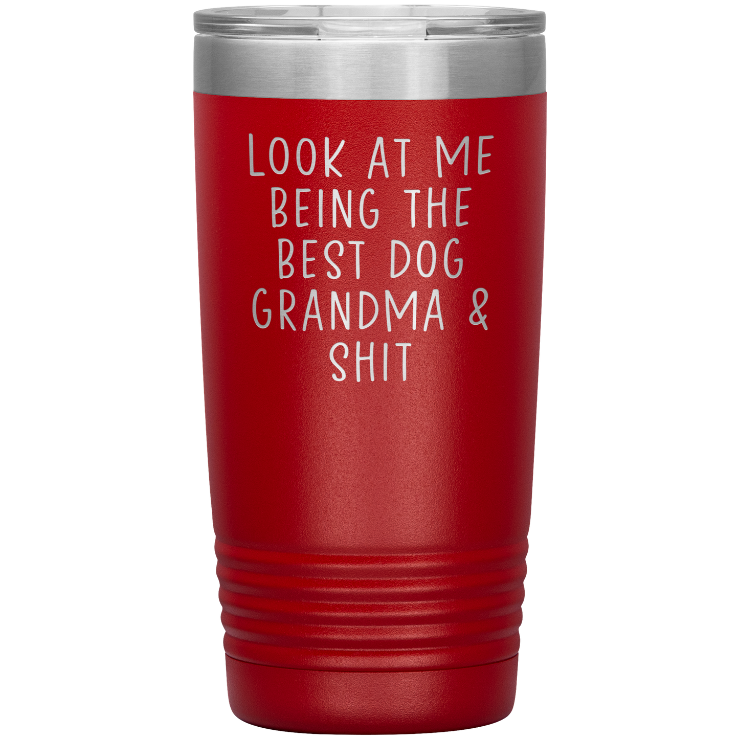 Chien Grandma Tumbler, Cadeaux de grand-mère de chien, tasse de café de grand-mère de chien, cadeaux d’anniversaire pour des hommes et des femmes