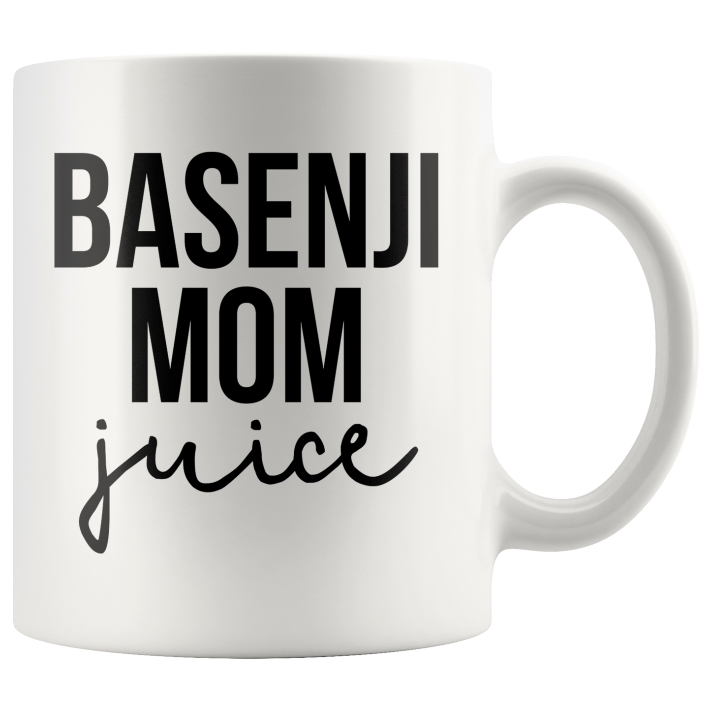 Basenji Mom Gifts, Coffee Mug, Two Tone Accent Cup, Birthday Gift for Men and Women