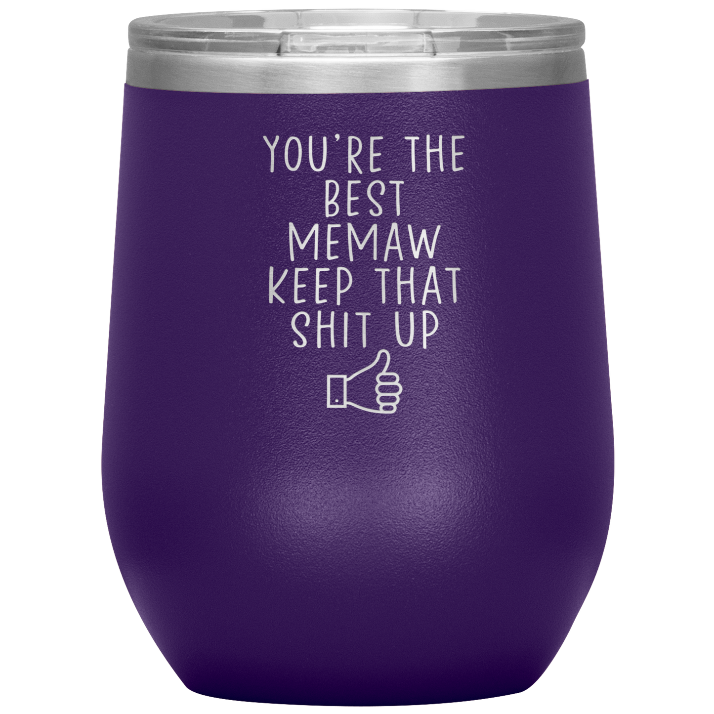 Memaw Wine Tumbler, Memaw Gifts, Travel Wine Cup, Birthday Gifts for Men and Women