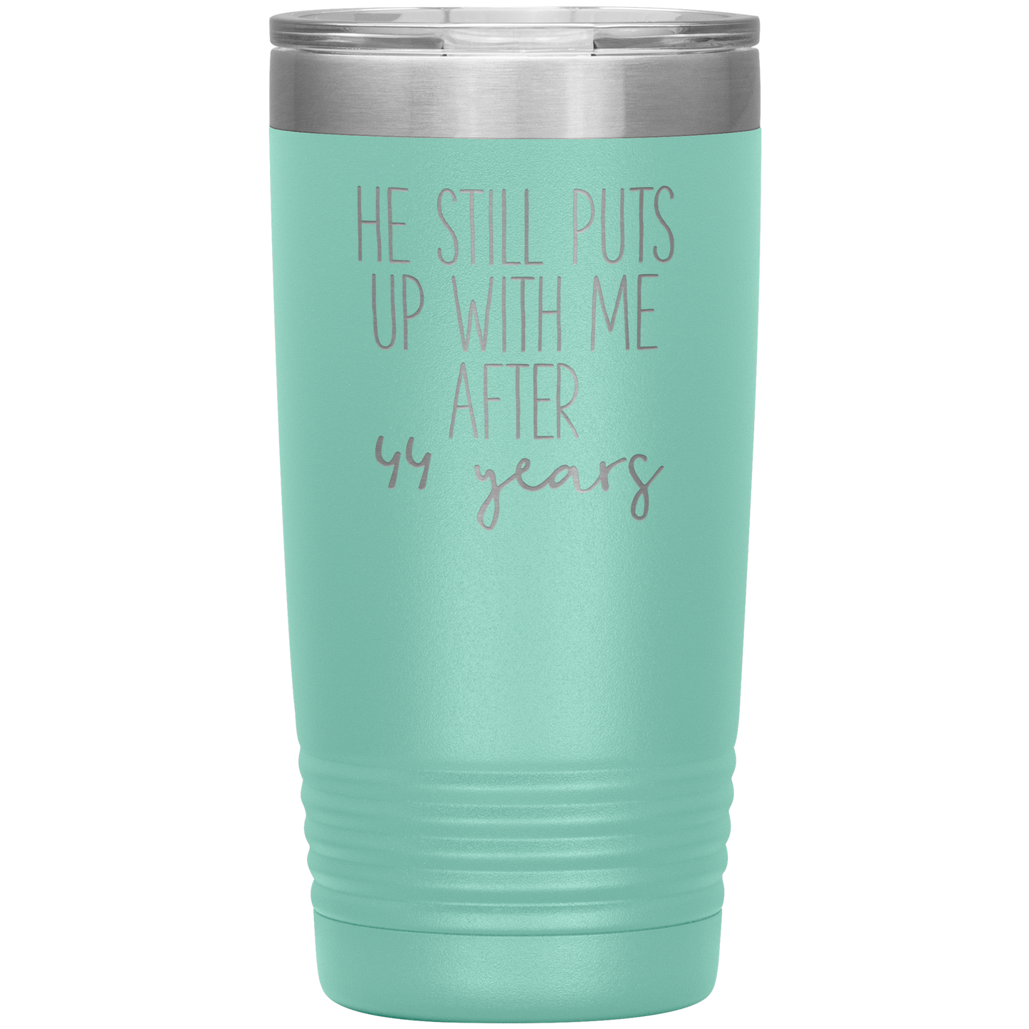 44th Anniversary Tumbler, Funny Travel Coffee Mug, Birthday Gifts for Men and Women