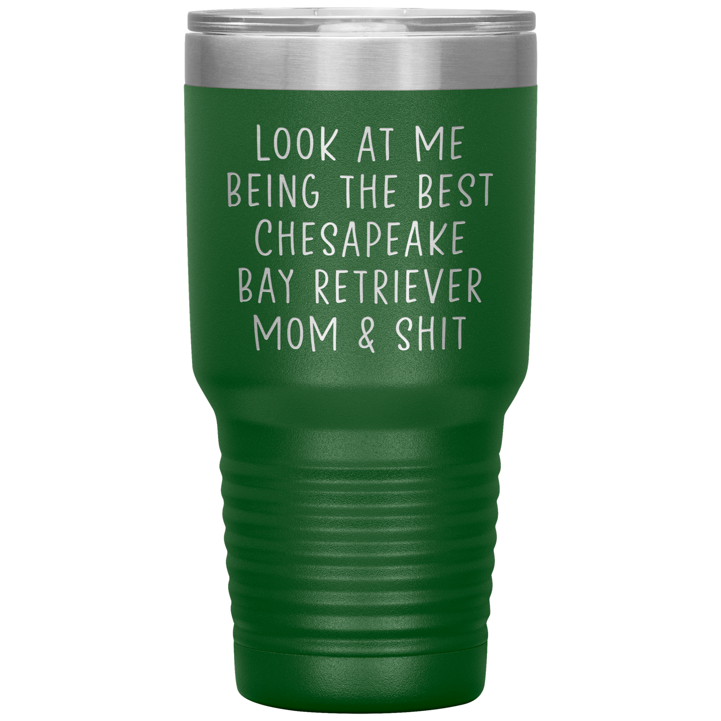 Chesapeake Bay Retriever Mom Tumbler, Funny Travel Coffee Mug, Birthday Gifts for Men and Women