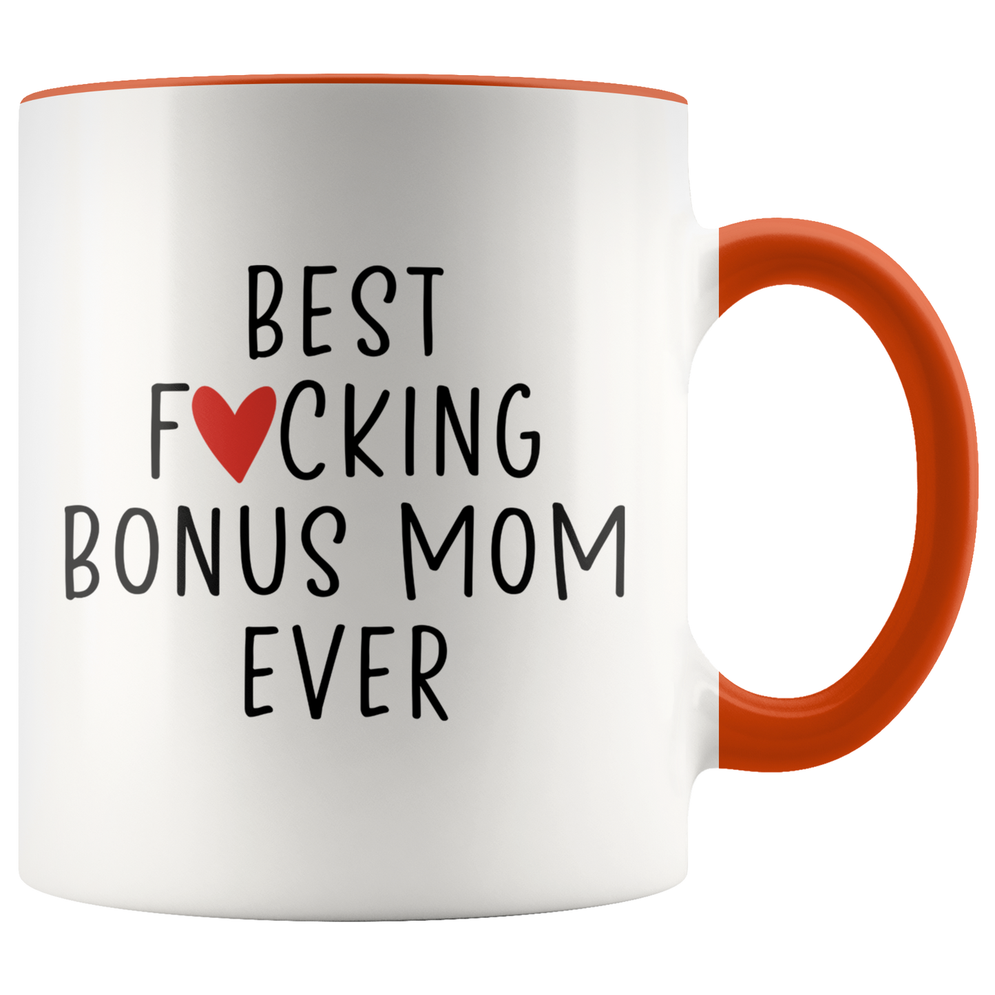 Bonus Mom Gifts, Coffee Mug, Two Tone Accent Cup, Birthday Gift for Men and Women