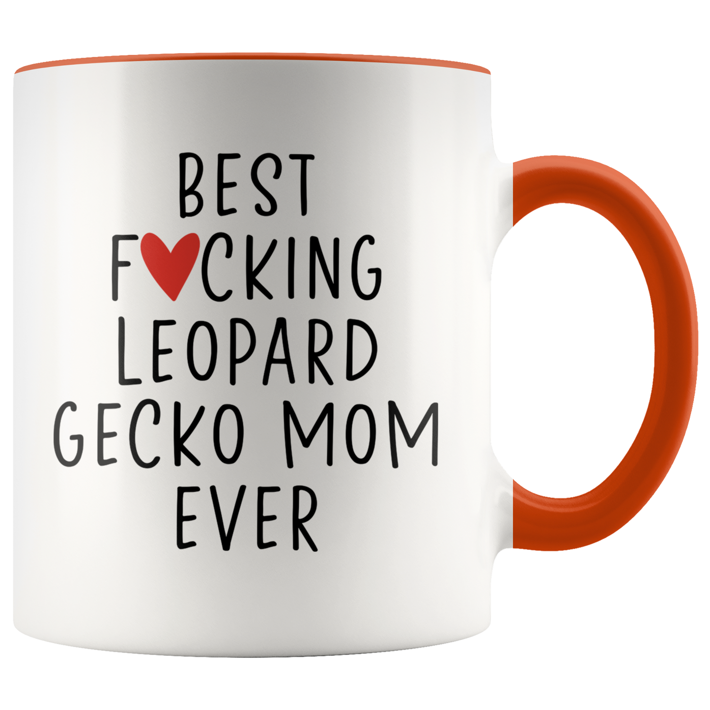 Leopard Gecko Mom Gifts, Coffee Mug, Two Tone Accent Cup, Birthday Gift for Men and Women