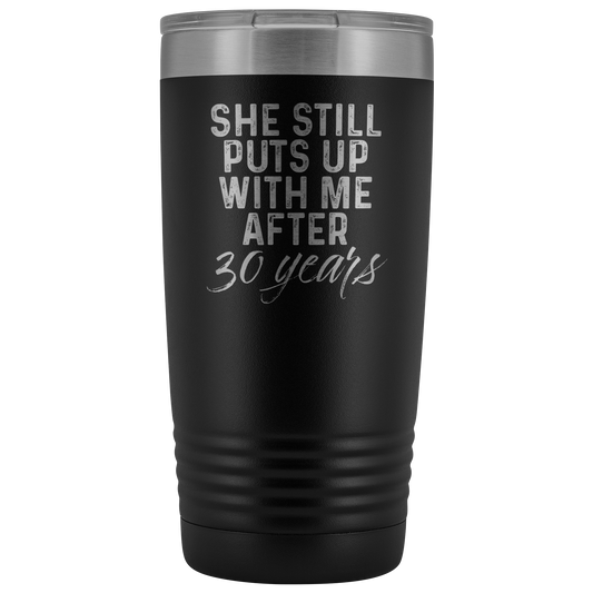 30th Anniversary Gift 30 anni anniversario di matrimonio tazza di caffè divertente marito Tumbler Regali per lui anniversario per gli uomini tazza