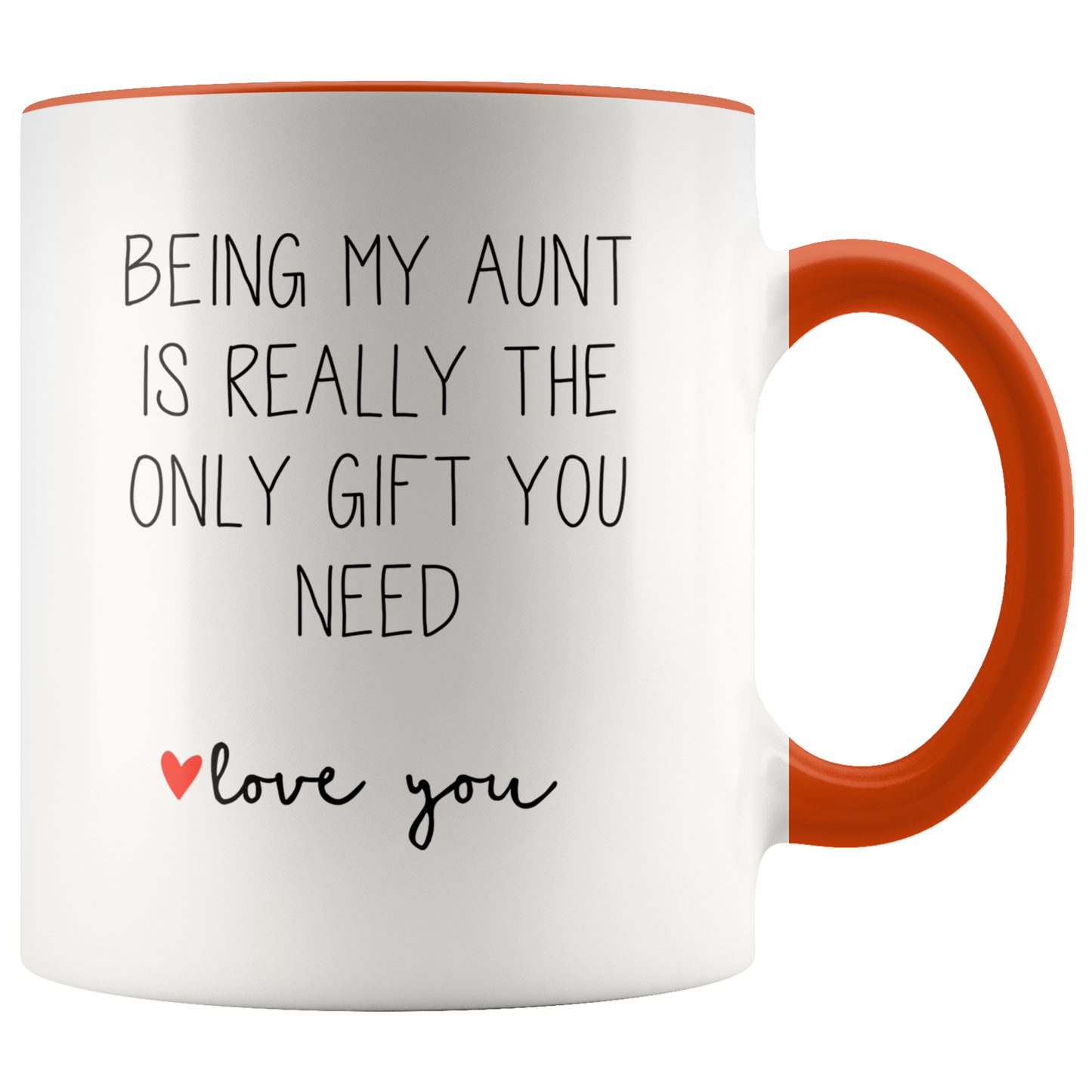 Aunt Gifts, Coffee Mug, Two Tone Accent Cup, Birthday Gift for Men and Women