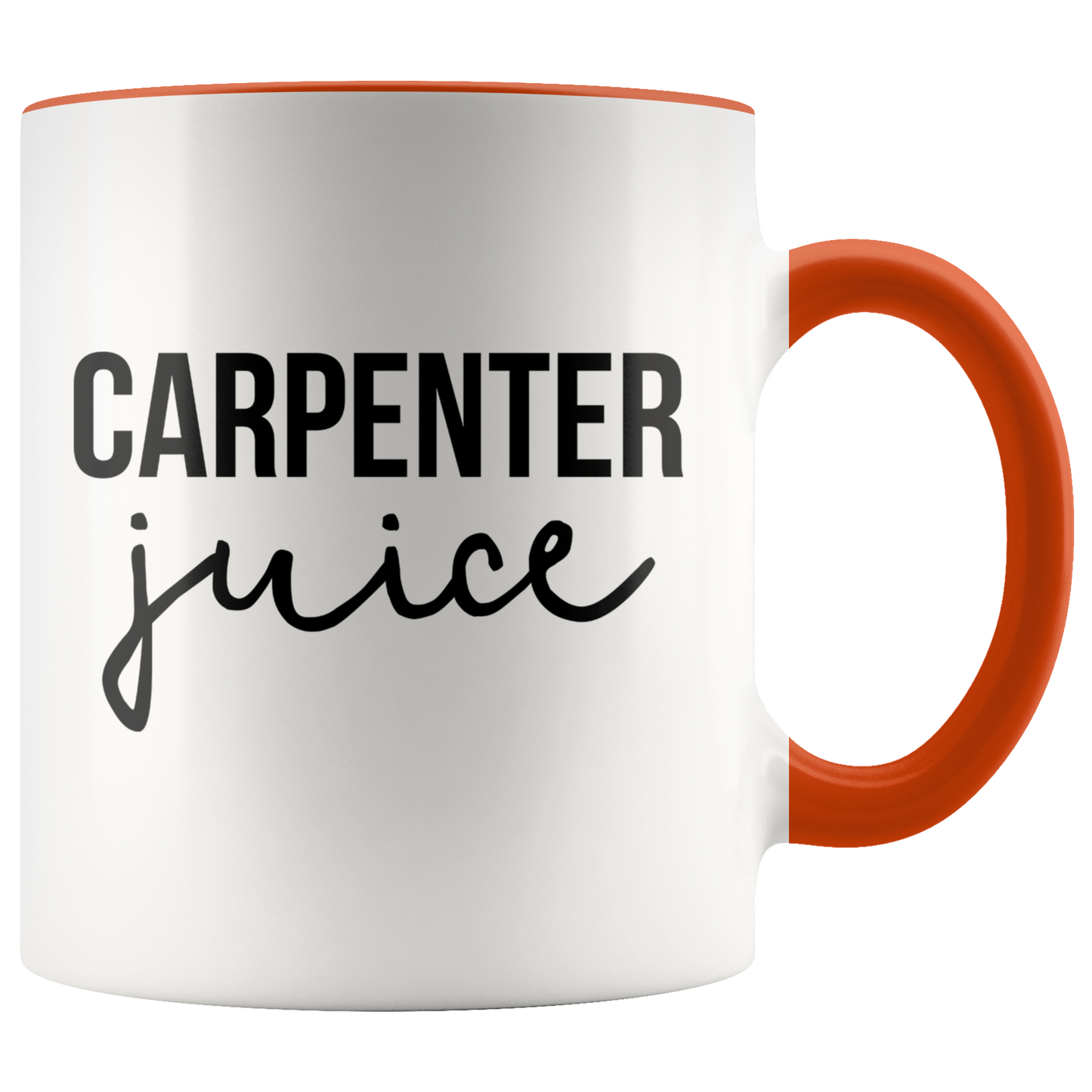 Carpenter Gifts, Coffee Mug, Two Tone Accent Cup, Birthday Gift for Men and Women