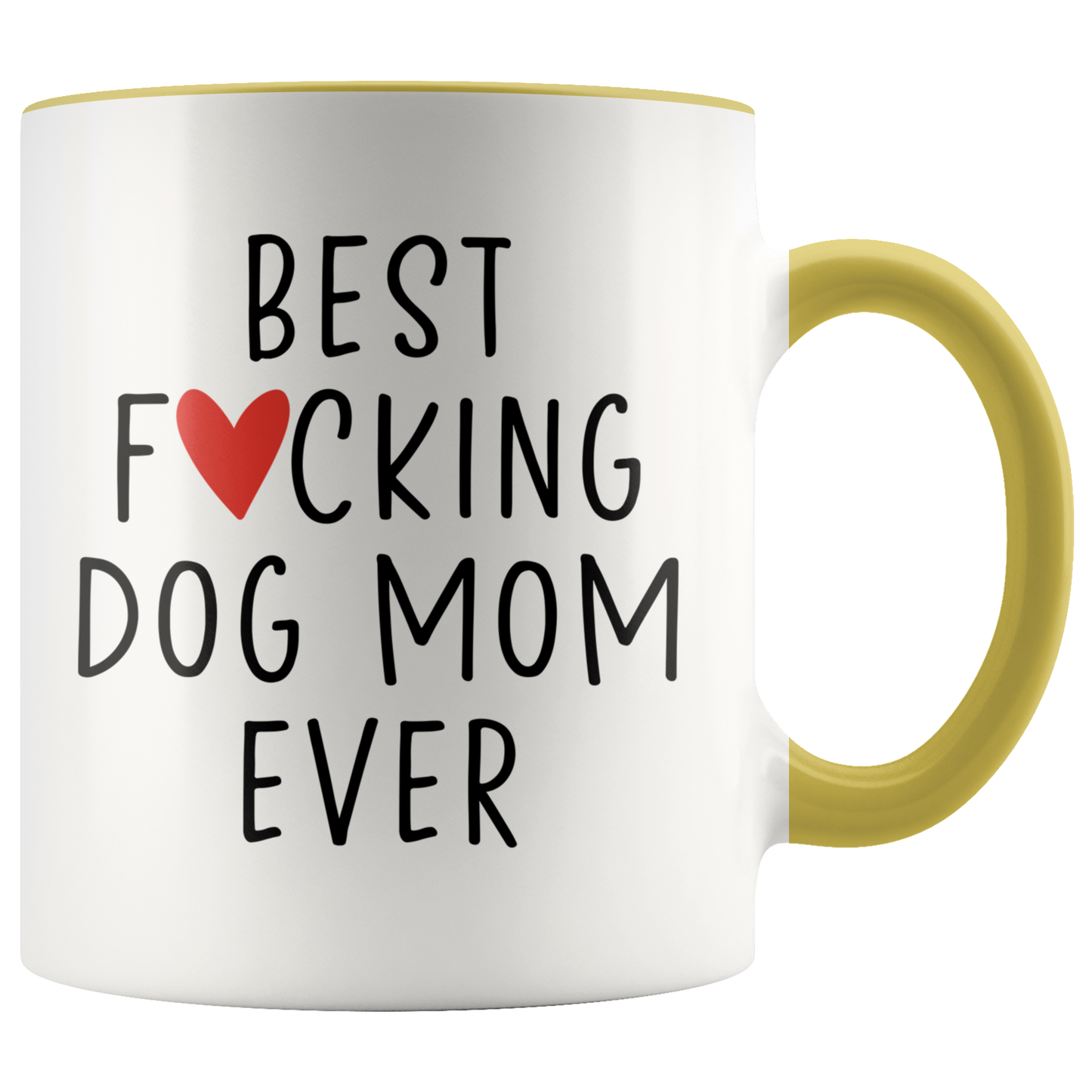 Dog Mom Gifts, Coffee Mug, Two Tone Accent Cup, Birthday Gift for Men and Women