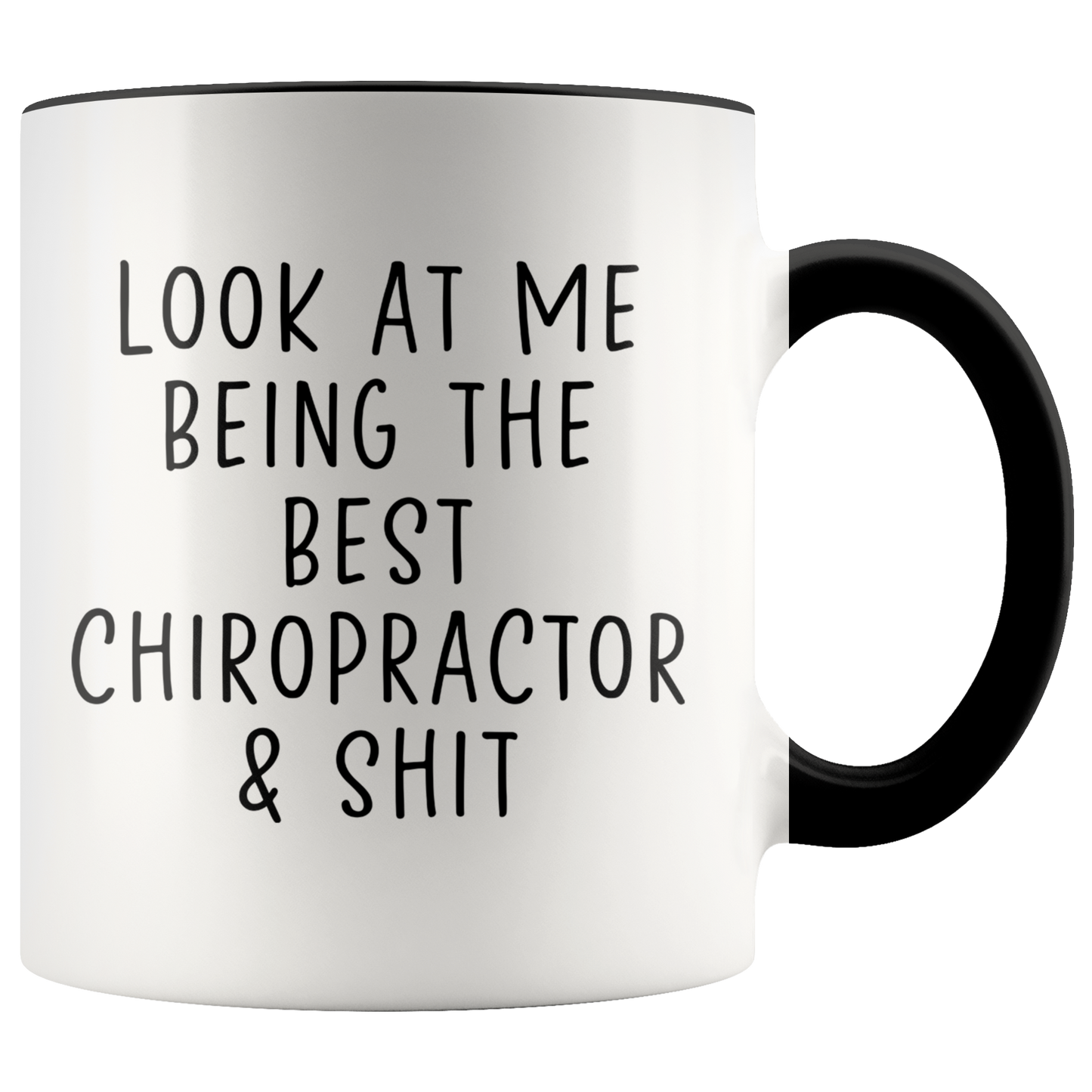 Chiropractor Gifts, Coffee Mug, Two Tone Accent Cup, Birthday Gift for Men and Women