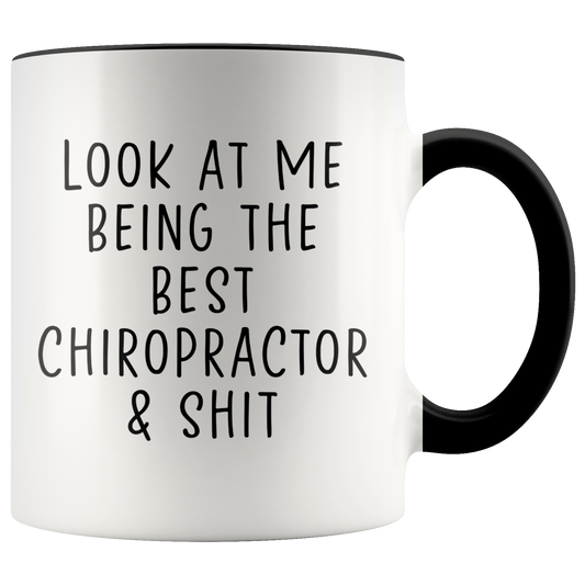 Chiropractor Gifts, Coffee Mug, Two Tone Accent Cup, Birthday Gift for Men and Women