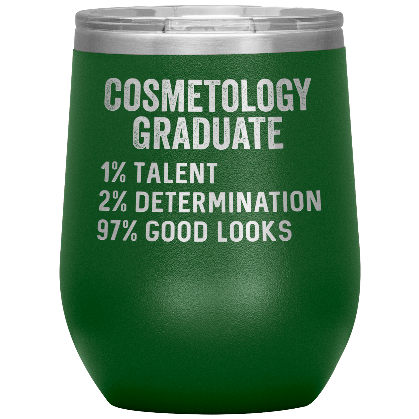 Cosmetology Graduate Wine Tumbler, Funny Cosmetologist Graduation Gifts, Travel Wine Cup, Birthday Gifts for Men and Women