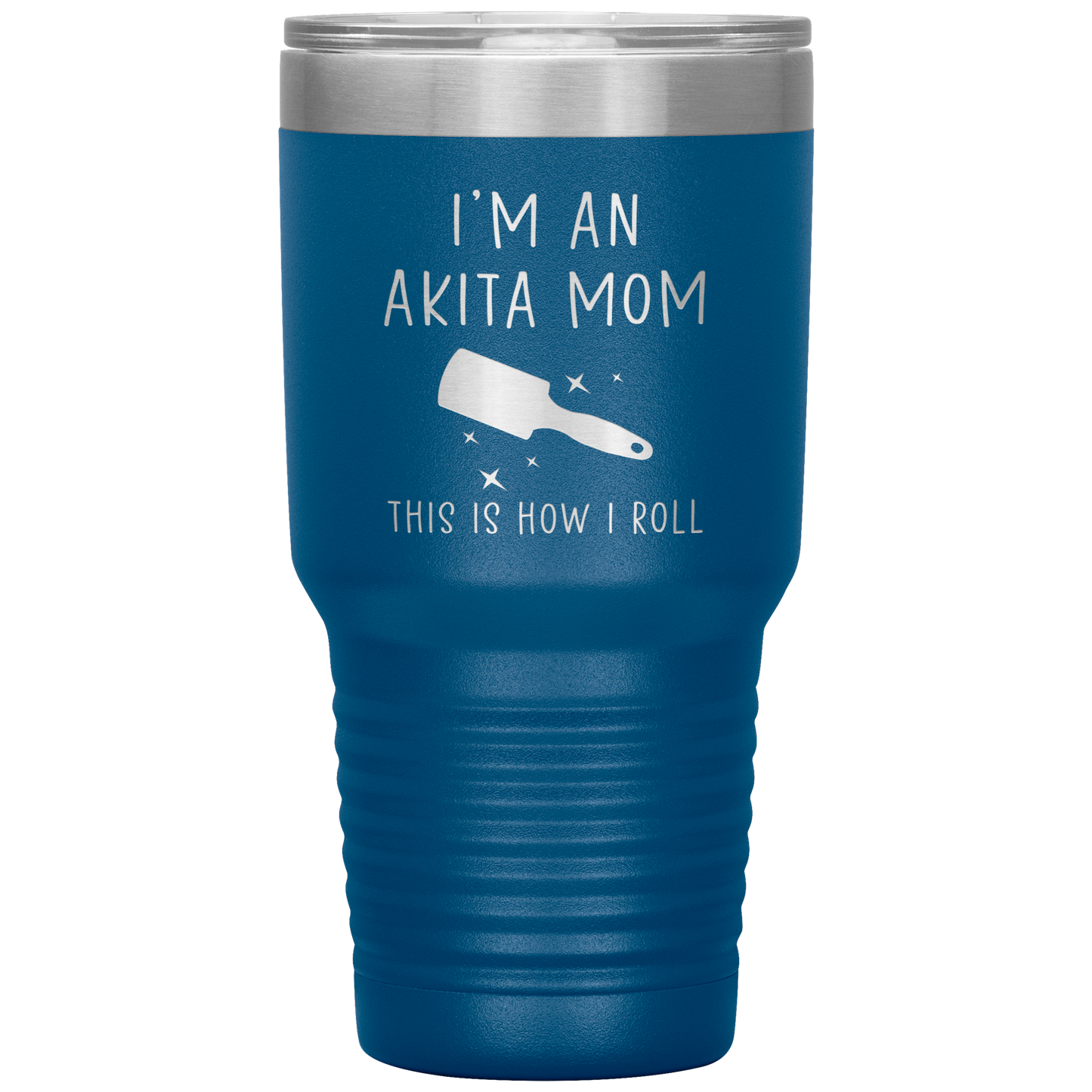 Akita Mom Tumbler, Funny Travel Coffee Mug, Birthday Gifts for Men and Women