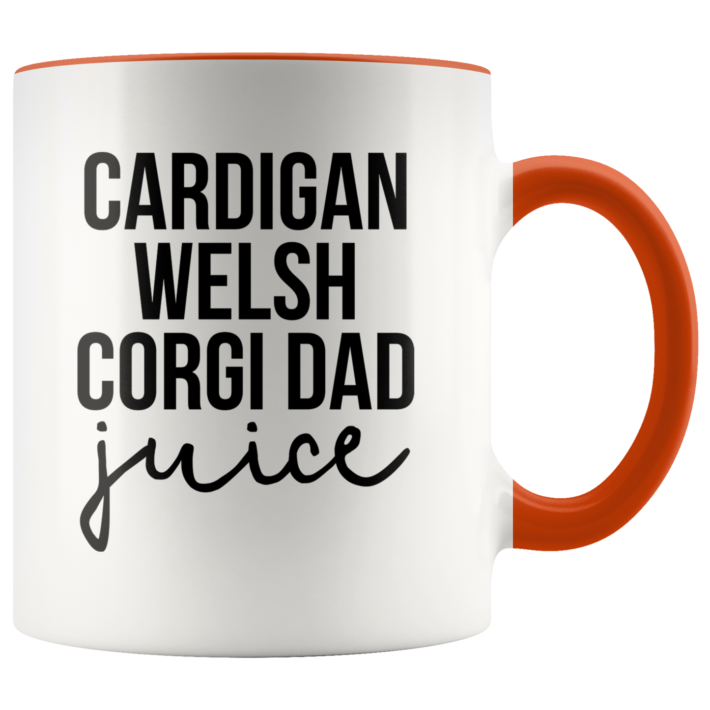 Cardigan Welsh Corgi Dad Gifts, Coffee Mug, Two Tone Accent Cup, Birthday Gift for Men and Women