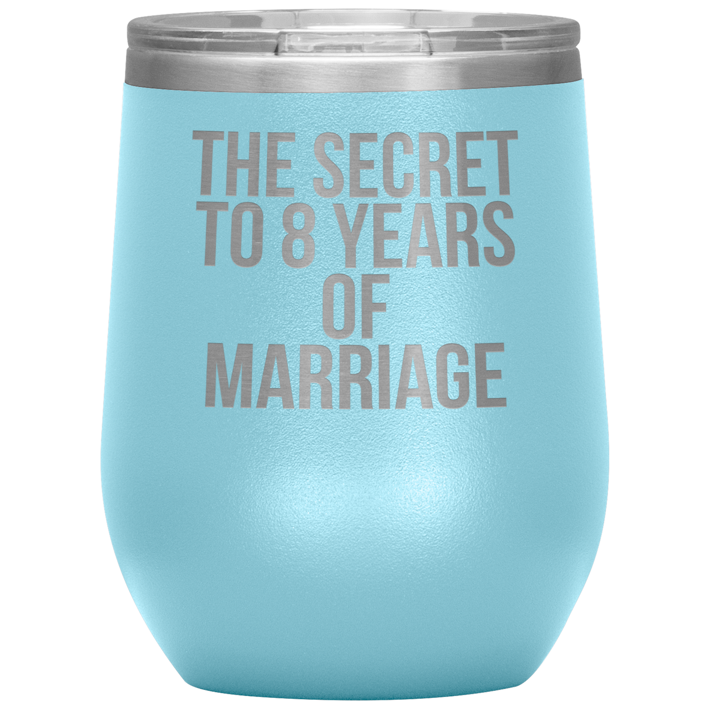 8th Anniversary Gifts, 8 Year Anniversary Wine Cup, 8th Anniversary Wine Tumbler, Gifts for Men and Women