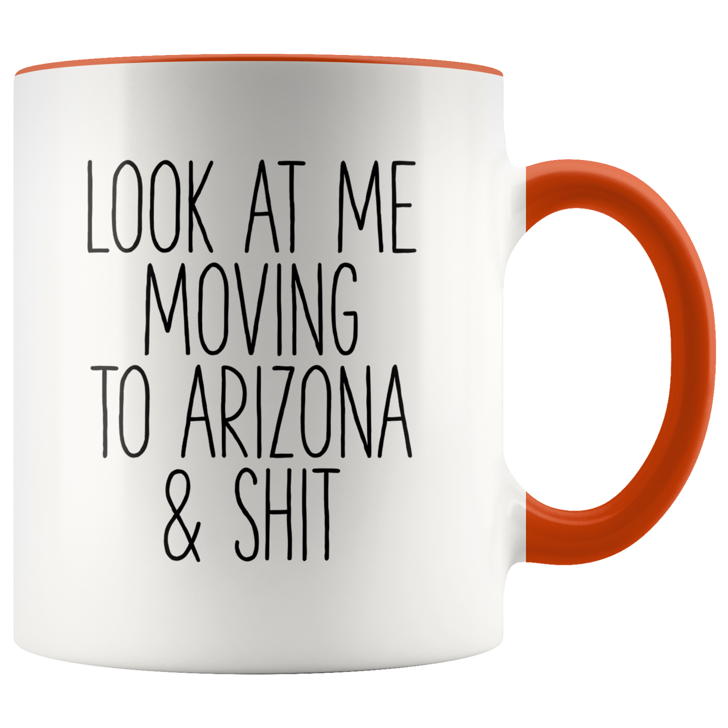 Moving to Arizona Gifts, Moving Away Coffee Mug, Two Tone Accent Cup, Birthday Gift for Men and Women