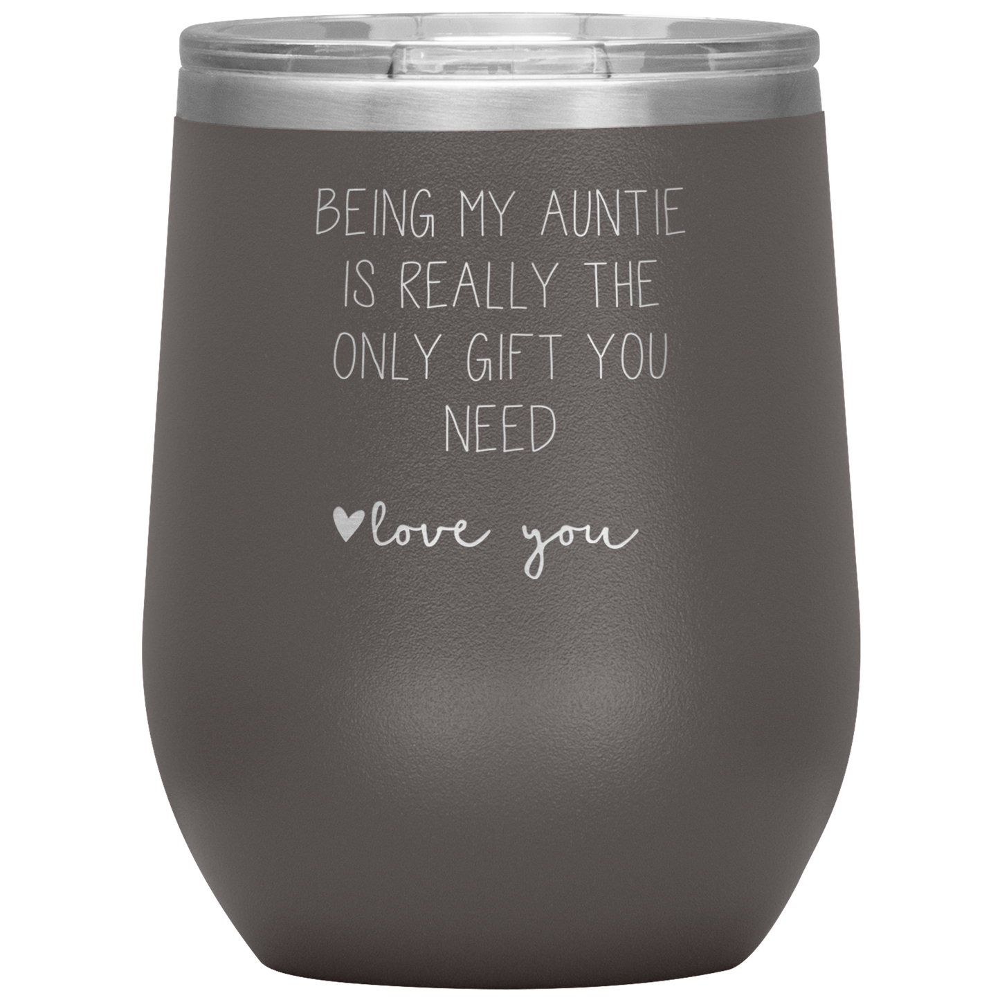 Auntie Wine Tumbler, Auntie Gifts, Travel Wine Cup, Birthday Gifts for Men and Women