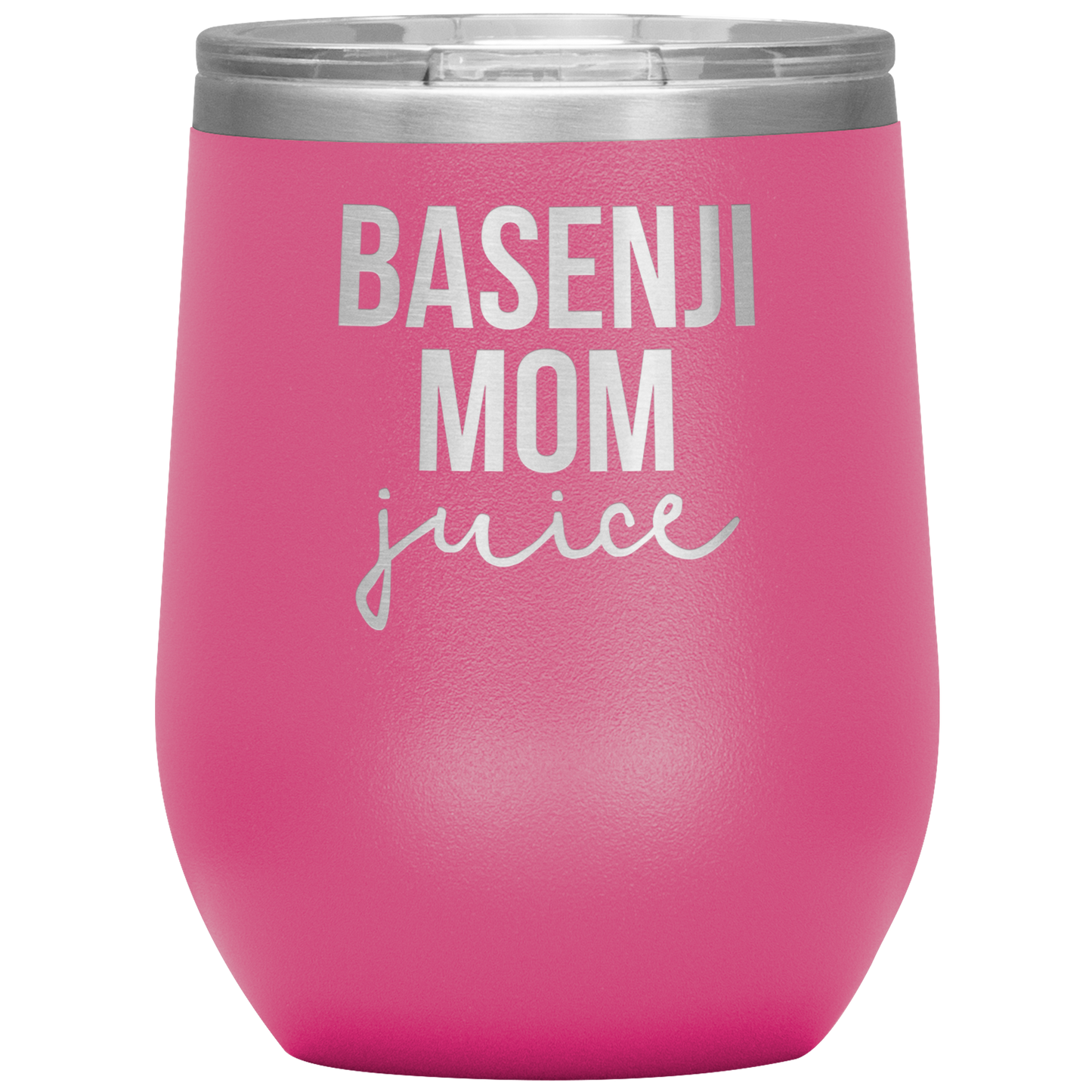 Basenji Mom Wine Tumbler, Funny Travel Wine Cup, Birthday Gifts for Men and Women