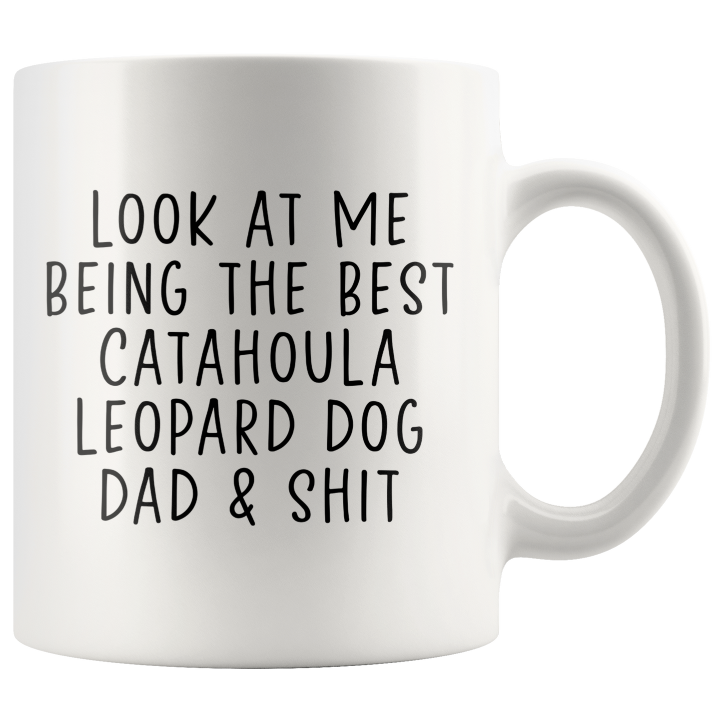 Catahoula Leopard Dog Dad Gifts, Coffee Mug, Two Tone Accent Cup, Birthday Gift for Men and Women